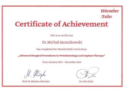 Dr Szczutkowski certyfikat 7 - <span>lek. dent. Michał Szczutkowski</span><br/>