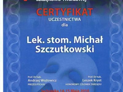 Michał Szczutkowski dyplom 12 - <span>lek. dent. Michał Szczutkowski</span><br/>
