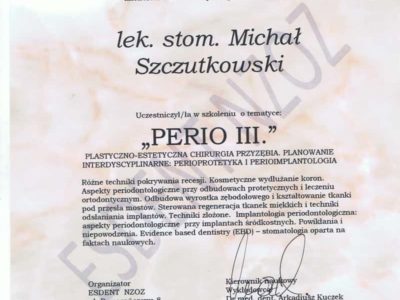 Michał Szczutkowski dyplom 14 - <span>lek. dent. Michał Szczutkowski</span><br/>
