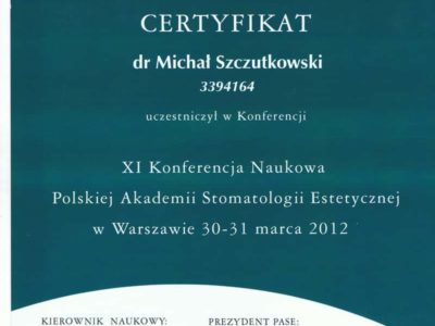 Michał Szczutkowski dyplom 18 - <span>lek. dent. Michał Szczutkowski</span><br/>