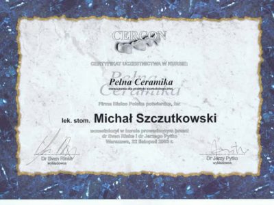 Michał Szczutkowski dyplom 30 - <span>lek. dent. Michał Szczutkowski</span><br/>