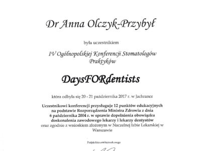 Anna Olczyk certyfikat 14 - <span>dr Anna Olczyk</span>