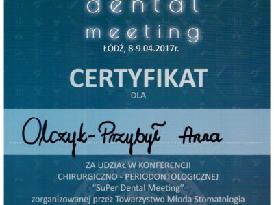 Anna Olczyk certyfikat 16 - <span>dr Anna Olczyk</span>