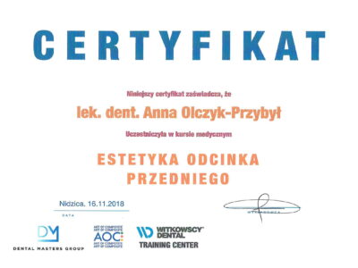 Anna Olczyk certyfikat 7 - <span>dr Anna Olczyk</span>